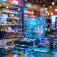 A hologram representing customer data